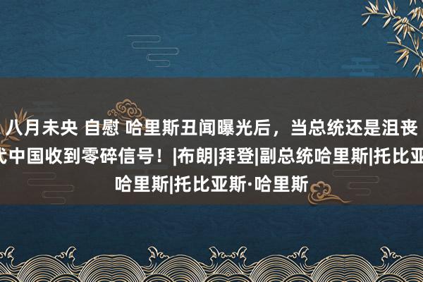 八月未央 自慰 哈里斯丑闻曝光后，当总统还是沮丧？要道时代中国收到零碎信号！|布朗|拜登|副总统哈里斯|托比亚斯·哈里斯